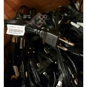Lot of 20 Mickey Mouse AC power cable 3 prong C5 US plug cords black 3ft 4ft